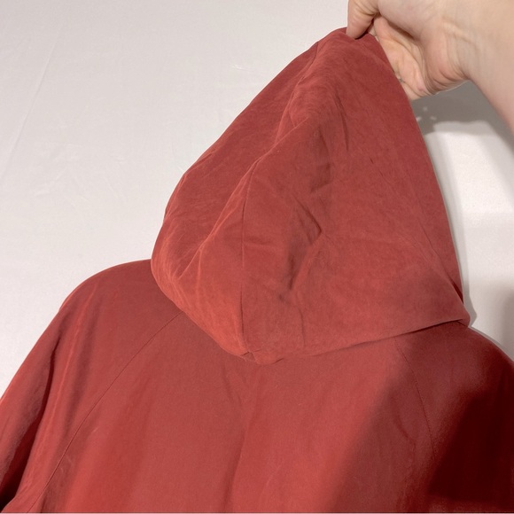 Vintage Apropos Red Orange Oversized Lightweight Jacket With Hood M - Picture 11 of 16